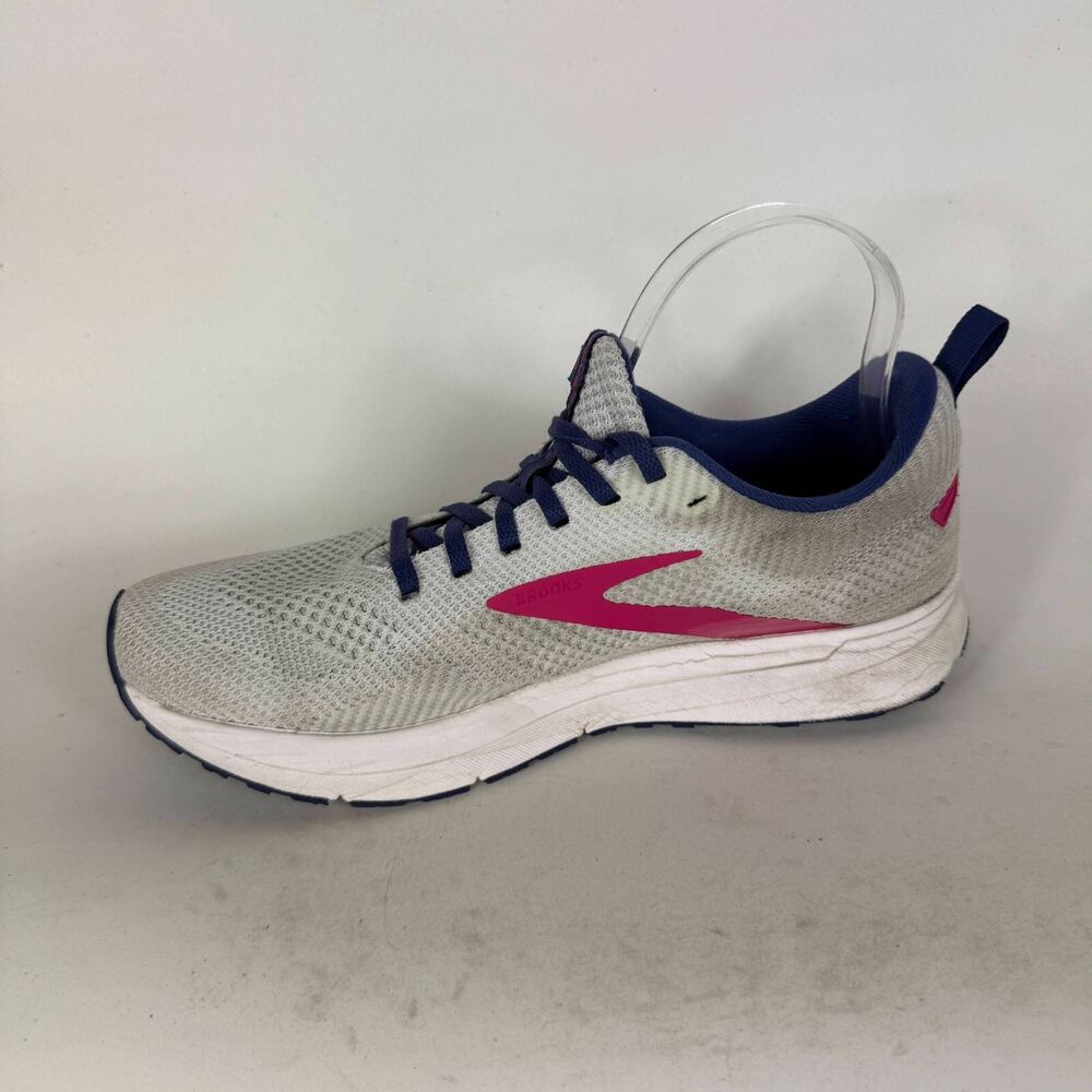 Brooks Revel 5 Athletic Shoes Women's 10 White Blue Low Top Running Sneakers - Picture 6 of 10